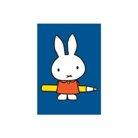 Hype Dick Bruna mini card. miffy with pencil
