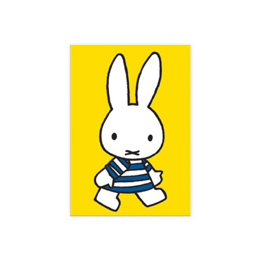 Hype Dick Bruna mini card. miffy walking